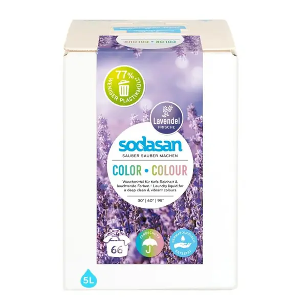 Detergent lichid pentru rufe colorate cu lavanda - 5 L