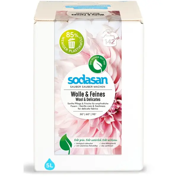 Detergent lichid pentru rufe delicate, lana si matase ecologic 5l Sodasan