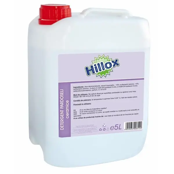 Detergent pardoseli si suprafete ceramice Hillox 5 litri Detergent pardoseli si suprafete ceramice 5 litri Hillox