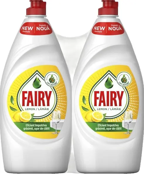 Detergent pentru vase Fairy - Lemon, 2 x 750 ml