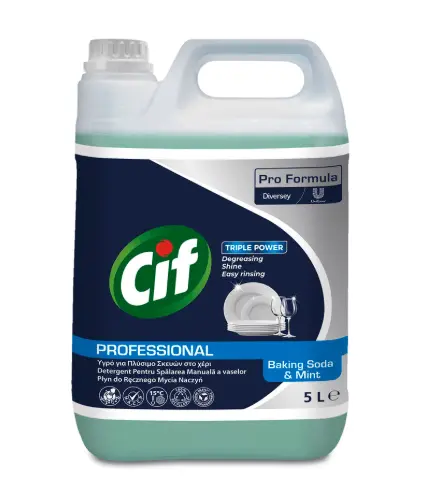 Detergent profesional pentru spalat vase CIF Soda&Mint 5L Detergent profesional pentru spalat vase CIF Soda&Mint 5L