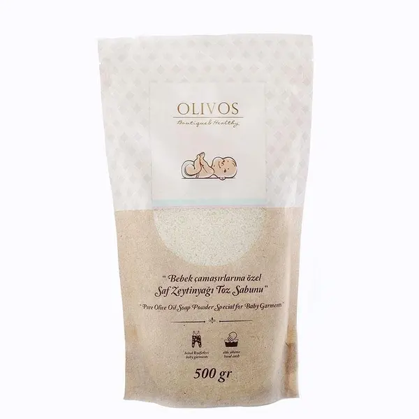 Detergent pudra de sapun cu ulei de masline pentru hainele bebelusilor Olivos 500 g