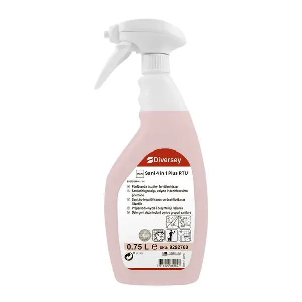 Detergent spray grupuri sanitare Diversey Taski Sani 4in1Plus RTU 750 ml Detergent spray grupuri sanitare Diversey Taski Sani 4in1Plus RTU 750 ml