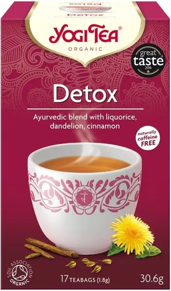 Detox Ceai de detoxifiere, 17 pliculețe, Yogi Tea