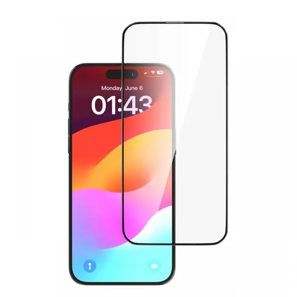 Devia Folie Star Series Full Screen Entire View iPhone 15 Pro Negru