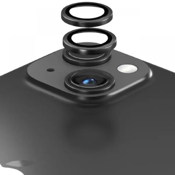 Devia Folie Sticla Camera Peak Series iPhone 15 / 15 Plus pachet de 2 buc Negru