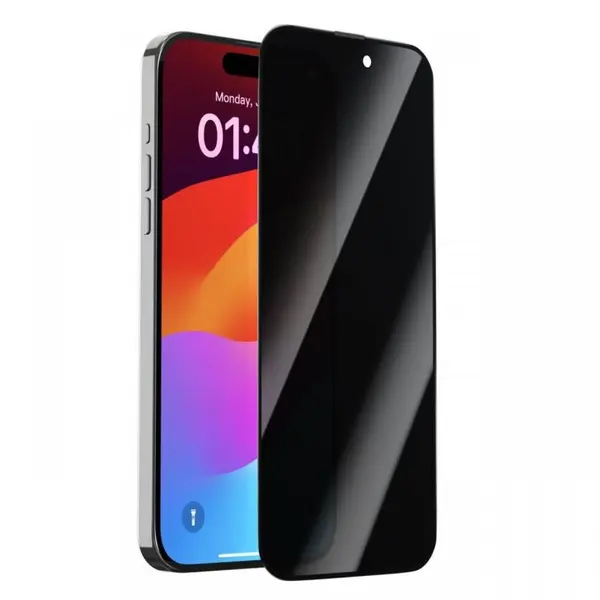 Devia Folie Sticla Van Series Full Screen Privacy Twice iPhone 15 Pro Negru