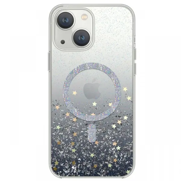 Devia Husa Shiny Series Original Design Magnetic iPhone 15 Transparent / Negru