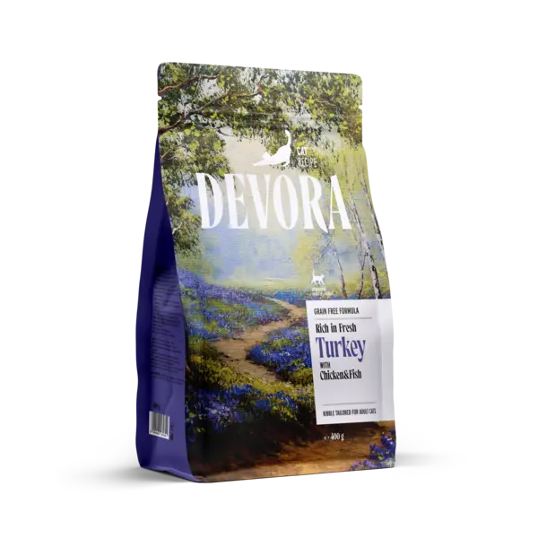 DEVORA CAT STERILIZED GF CARNE ALBA SI CARTOFI DULCI 400 G