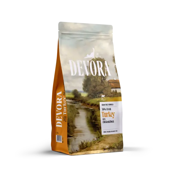 DEVORA GRAIN-FREE CAT ADULT CURCAN SI RATA 2KG
