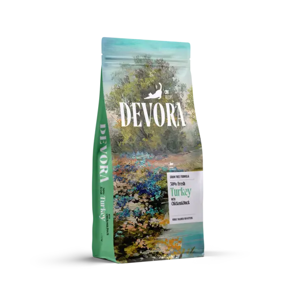 DEVORA GRAIN-FREE CAT KITTEN CURCAN SI RATA 7.5KG