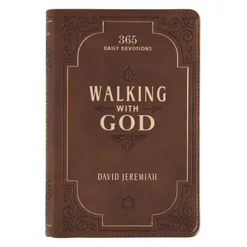 Devotional Luxleather Walking with God, Leather/David Jeremiah