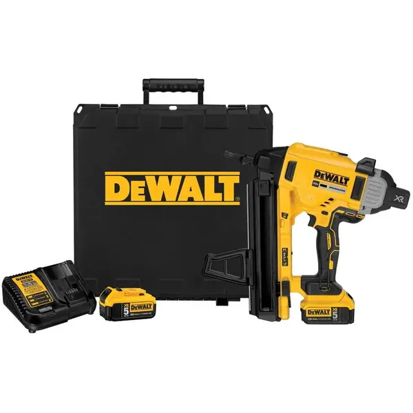 Dewalt Ciocan electric pentru batut cuie, pentru beton, DeWalt DCN890P2-QW, motor fara perii, cu 2 acumulatori, 18 V, 5 Ah, cu valiza
