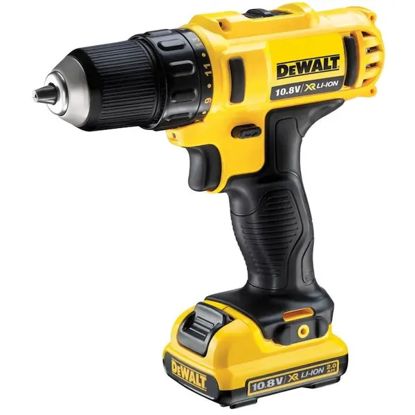 Dewalt Masina compacta de gaurit si insurubat (bormasina) pe acumulator DeWalt DCD710D2, 10.8 V, 1500 RPM, 10 mm mandrina, 2 acumulatori, incarcator
