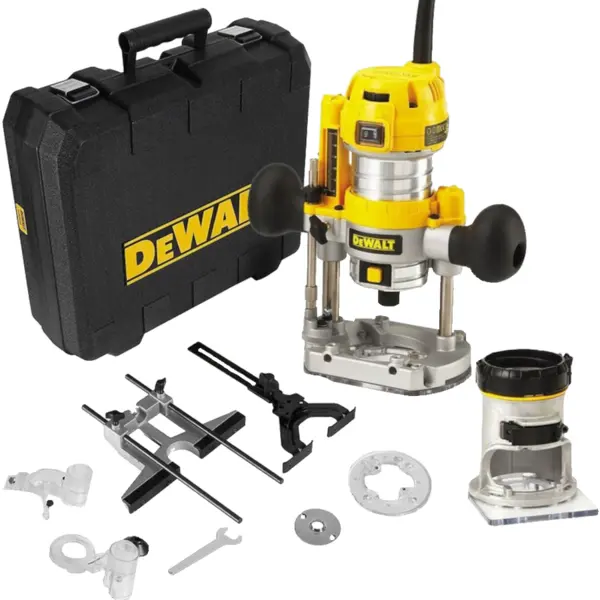 Dewalt Masina de frezat verticala Dewalt D26204K,900W, 27000 rpm, cutie de transpot, Galben-Negru