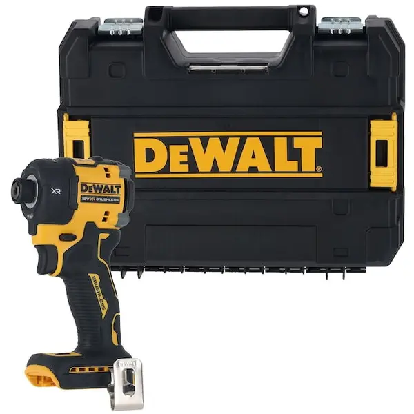 Dewalt Masina de insurubat cu sistem hidraulic pe acumulator DeWALT DCF870NT, 18V XR, motor fara perii, 1/4 inch, iluminare LED, cuplu 50 Nm, sistem hidraulic silentios, turatie 3000 RPM, 4500 percutii/min, cutie TSTAK, nu include incarcator/acumulator