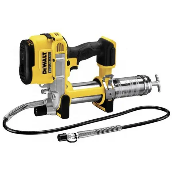 Dewalt Pistol de gresare vaselina SOLO DeWalt DCGG571NK, 400 ml, 18V - Li-Ion fara acumulator, Galben-Negrui