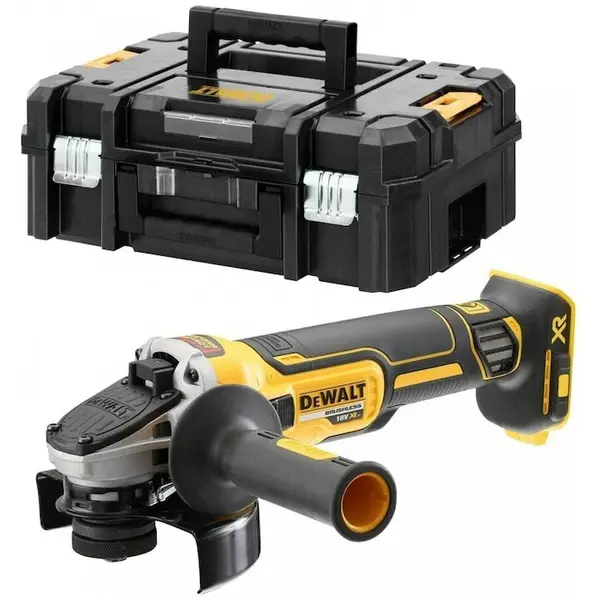 Dewalt Polizor unghiular profesional cu motor fara perii DeWalt DCG405NT, Acumulator 18 V, 125 mm diametru disc, Viteza 9000 RPM, Cutie T-Stak