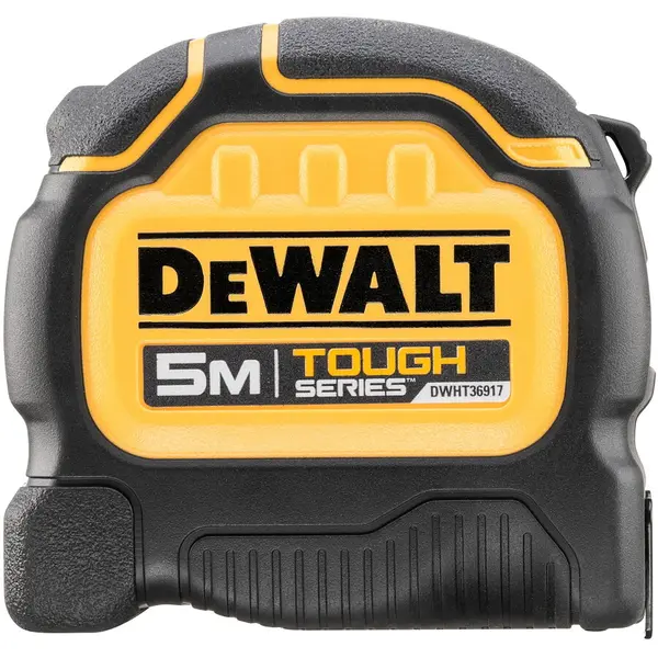 Dewalt Ruleta DeWALT Tough Tape 5 m DWHT36917-0, 32 mm latime banda, protectie la cadere pana la 30 m, tehnologie BladeArmor, Galben-Negru