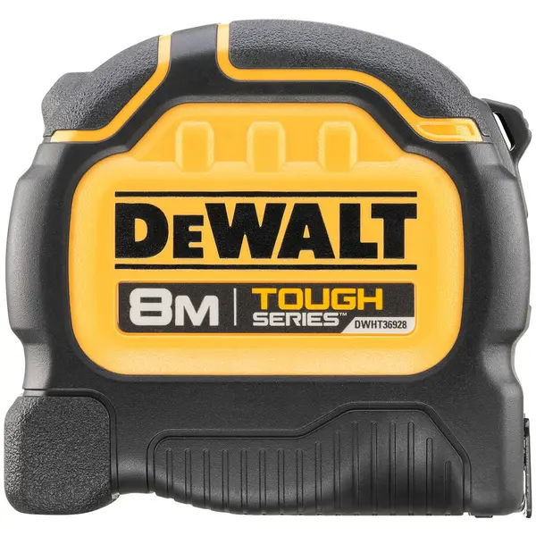 Dewalt Ruleta DeWALT Tough Tape 8 m DWHT36928-0, 32 mm latime banda, protectie la cadere pana la 30 m, tehnologie BladeArmor, Negru-Galben