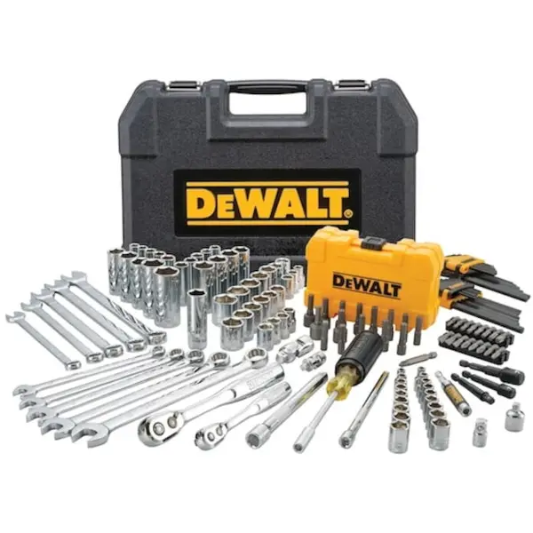 Dewalt Set chei tubulare cu 142 piese DeWALT DWMT73802-1, tehnologie DirectTorque pentru rezistenta la uzura, crom rezistent la coroziune, 1/4 si 3/8 inch, clichet 72 dinti pentru spatii inguste, marcaje gravate