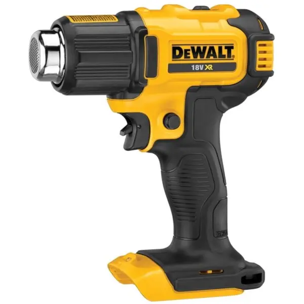 Dewalt Suflanta cu aer cald pe acumulator DeWALT DCE530N, 18V XR, temperatura de lucru 290/530°C, 2 trepte incalzire, iluminare LED, sistem automat de oprire, aplicatii multiple, accesorii incluse, nu include incarcator/acumulator