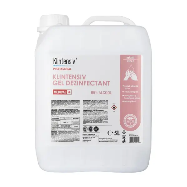 Dezinfectant gel pentru maini Klintensiv biocid avizat MS 5 litri Dezinfectant gel pentru maini Klintensiv biocid avizat MS 5 litri