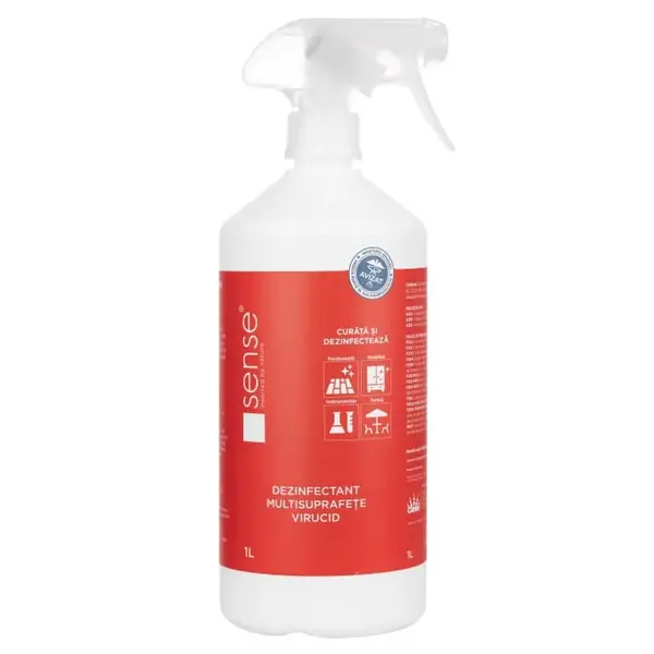 Dezinfectant multisuprafete Sense 1 L cu pulverizator Dezinfectant multisuprafete 1 L Sense