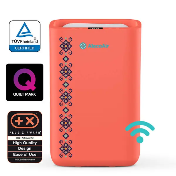Dezumidificator AlecoAir D13 TRADITION RUBIN, WiFi,13L/zi, pentru 25mp, Timer, Sleep, Child Lock