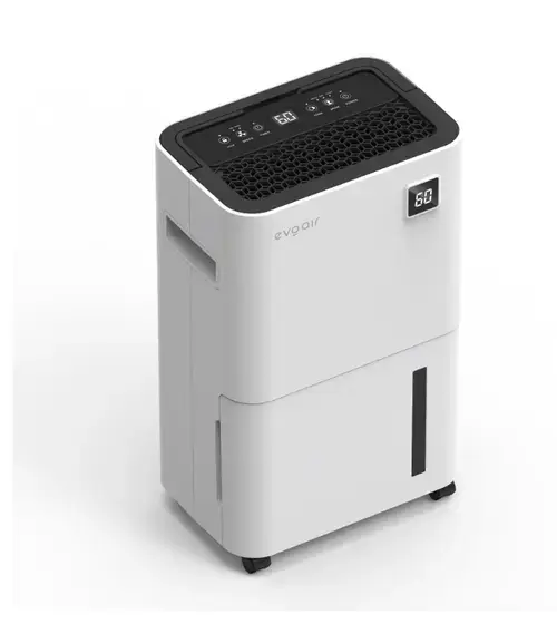 Dezumidificator Evoair OptiDry 20, 20l/24h, Senzor de Umiditate, Functie Memorie, Uscare Rufe, Rezervor 2l, Display digital (Alb)