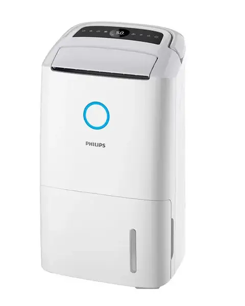 Dezumidificator si purificator 2 in 1 Philips Seria 5000 DE5305/11, pana la 26,5 L/D, Putere filtrare mare 270 m3(CADR), filtru HEPA NanoProtect, tehnologia AeraSense, mod uscare rufe, 4 viteze ale ventilatorului si 5 setari de umiditate (Alb)
