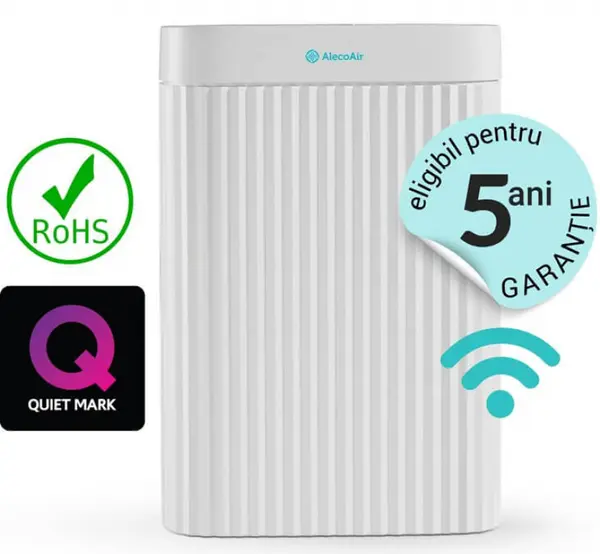 Dezumidificator si Purificator AlecoAir D16 ARIO,16 l /24h, WiFi, Lampa UV-C, Ionizare, TRUE HEPA + Carbon, Uscare Rufe