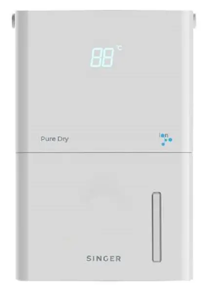 Dezumidificator Singer - SDHM-20L PURE DRY Ion, 4 l, 400W, alb