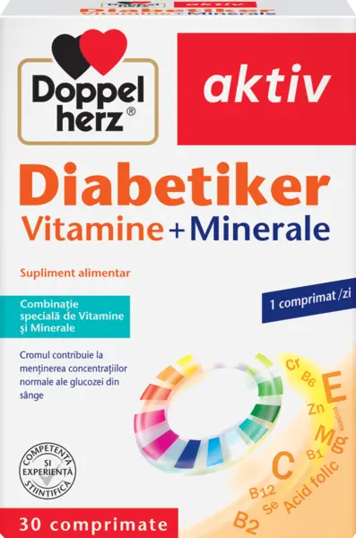 Diabetiker vitamine si minerale, 30 comprimate, Doppelherz