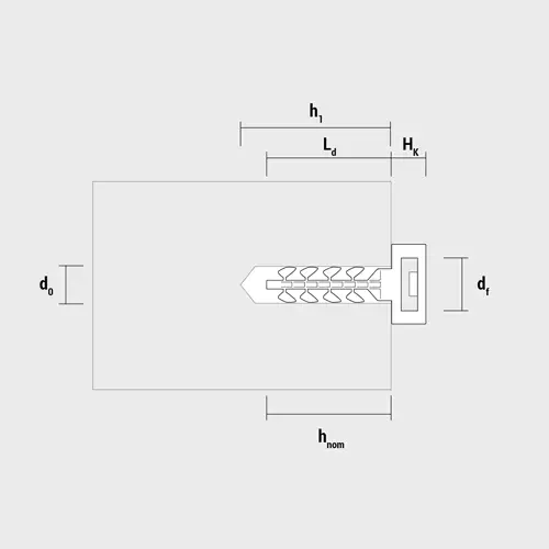 Diblu fixare colier 6x30, cap mic negru in cutie plasticInsertFIX (250 buc.) - CELO 946EXPIFS
