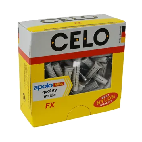 Diblu nailon cu holșurub M6x30, expansiune 4 laturi, set 50 buc, CELO 96FXSZ