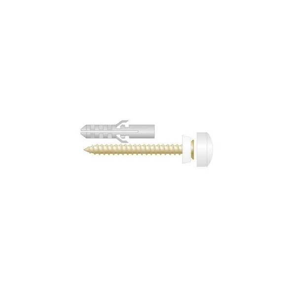 Dibluri pentru Oglinda Tip 1, Capac Plastic Alb, 4.5 x 50/6