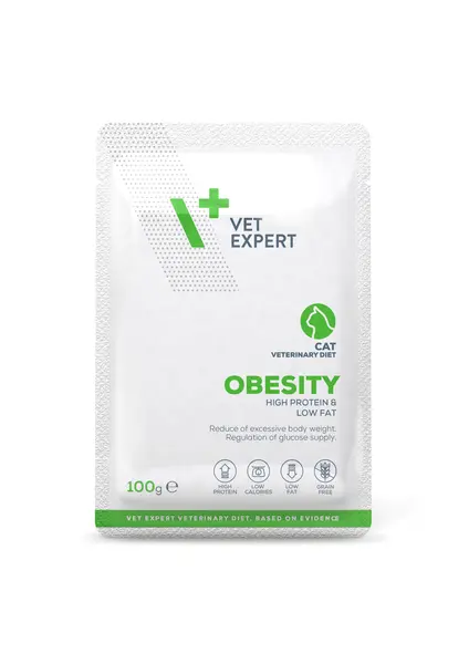 Dieta Veterinara umeda pentru pisici Obesity, Vet Expert, plic, 100g
