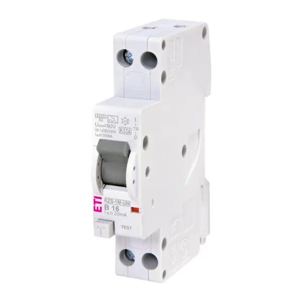 Diferential RCBO KZS-1M-UNI 1p+N A B16 0.03 6kA ETI 002176024