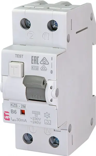 diferential rcbo kzs-2m a b6/0.03 002173201