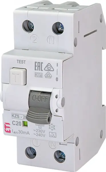 diferential rcbo kzs-2m a c20/0.03 002173225