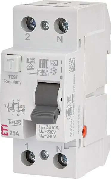 diferential rccb efi-p2 a 25/0.03 002061111