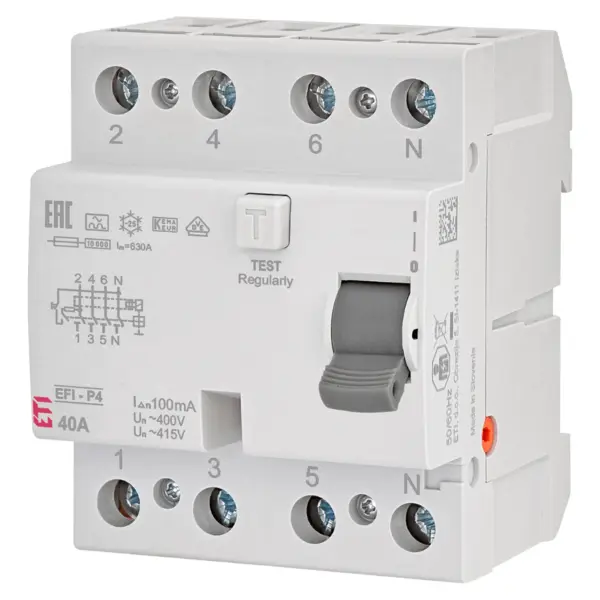 Diferential RCCB EFI-P4 A 40 0.1 ETI 002061522