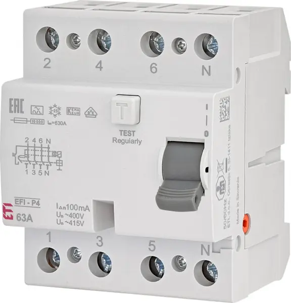 diferential rccb efi-p4 a 63/0.1 002061523