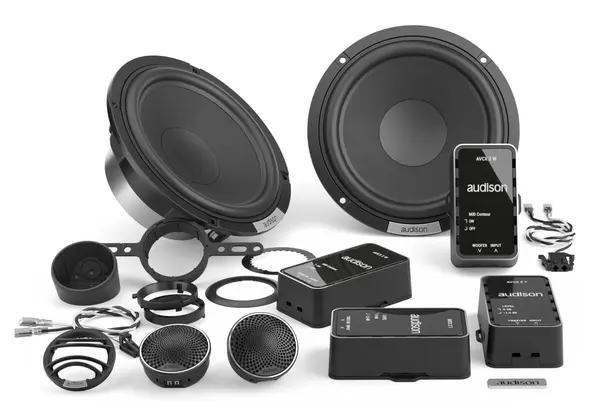 Difuzoare auto Audison VOCE II AVK 6 S II set sistem 2 cai, 165mm, 125 W RMS, 4Ω, set 4 difuzoare + accesorii