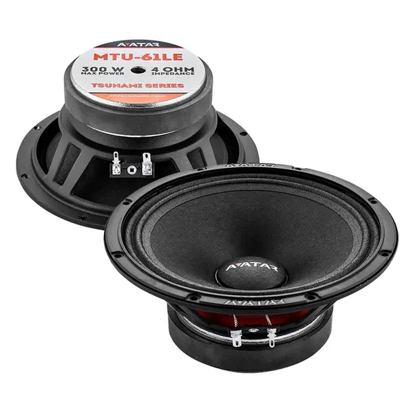 Difuzoare auto Avatar Tsunami MTU-61LE set componente, 165mm, 150W RMS, 4Ω, set 2 difuzoare