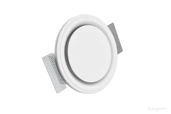 difuzor de ventilatie din gips, fara rama, ergovent rondo-125 coanda / forma rotunda / conexiune la tubulatura 125 mm (5"