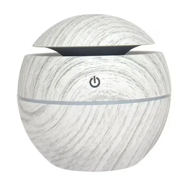 Difuzor Electronic pentru Aromaterapie Rotund Alb, Capacitate 130 ml