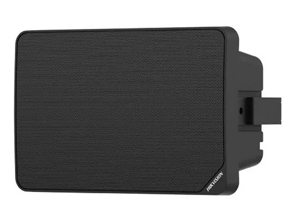 Difuzor IP tip cabinet Hikvision DS-QAZ1120G1R-B/BLACK, 20W, 8 ohm, 5.25 inch, intrari 2 microfoane 3.5mm, audio bidirectional, TTS, memorie interna 64GB, RJ45, negru