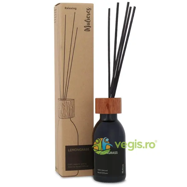 Difuzor Natural cu Betisoare din Trestie Lemongrass 100ml